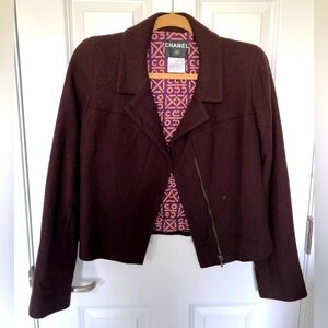 Chanel Autumn 2000 Cashmere Jacket with Silk Logo Lining